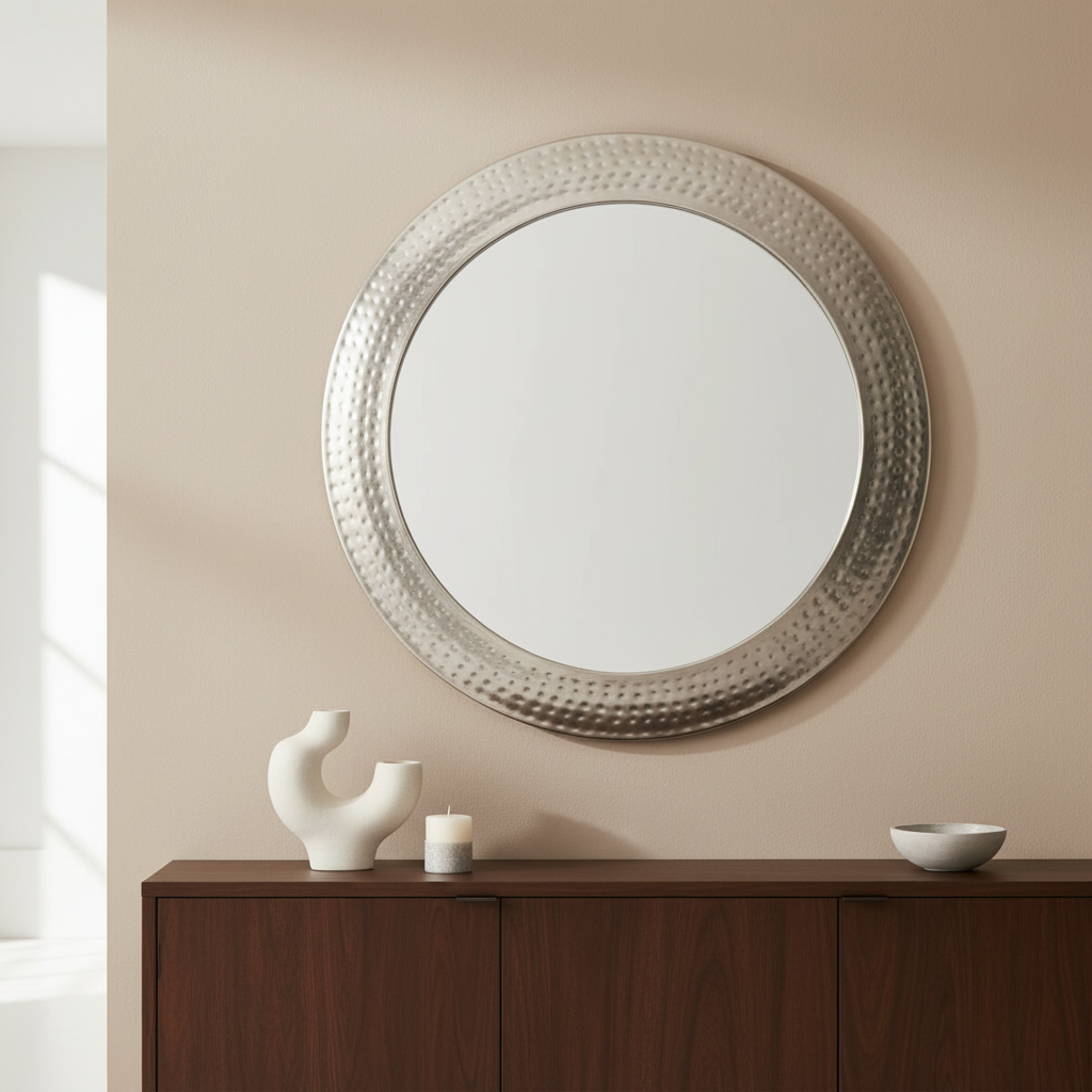 Templar Pewter Finish Wall Mirror