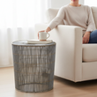 Templar Silver Wireframe Side Table