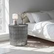 Templar Silver Wireframe Side Table