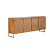 Teora Mango Wood Paper Rope Detail Four Door Sideboard