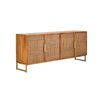 Teora Mango Wood Paper Rope Detail Four Door Sideboard