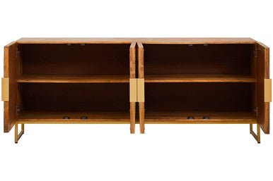 Teora Mango Wood Paper Rope Detail Four Door Sideboard