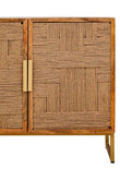 Teora Mango Wood Paper Rope Detail Four Door Sideboard