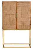 Teora Paper Rope Detail Two Door Mango Wood Cabinet
