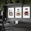 The Office Wall Art Paris Street Café Illustrations 