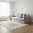 Stella Three Seat Grey Linen Sofa