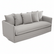 Stella Three Seat Grey Linen Sofa