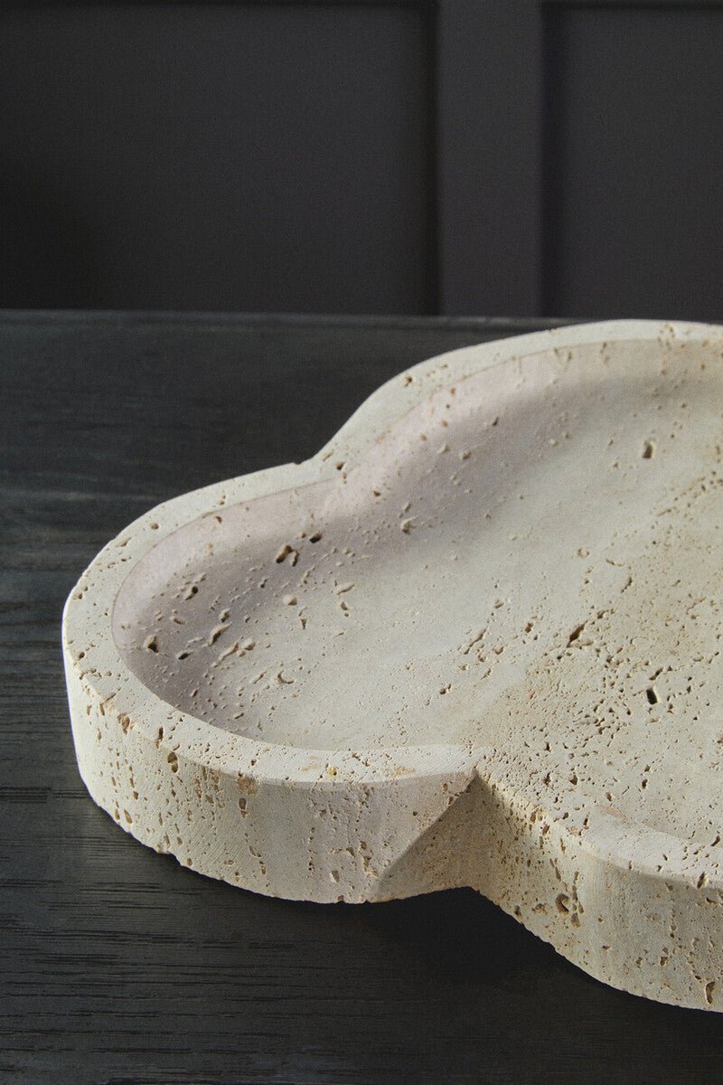 Tibor Travertine Irregular Tray