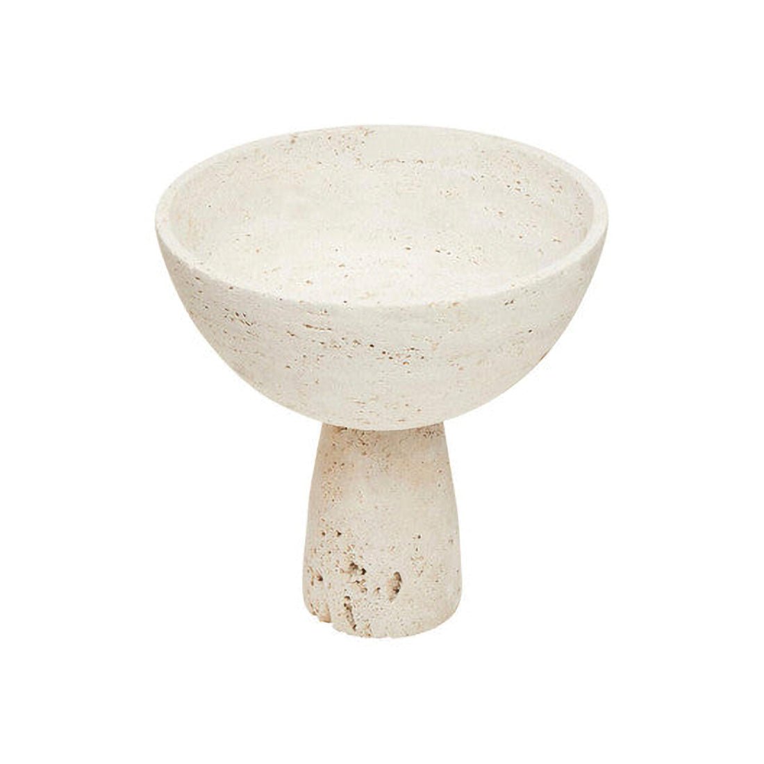Tibor Travertine Pedestal Bowl
