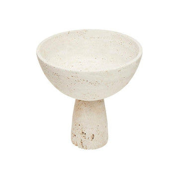 Tibor Travertine Pedestal Bowl