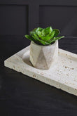 Tibor Travertine Rectangular Decorative Tray