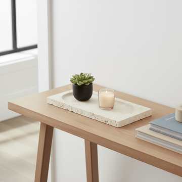 Tibor Travertine Rectangular Decorative Tray