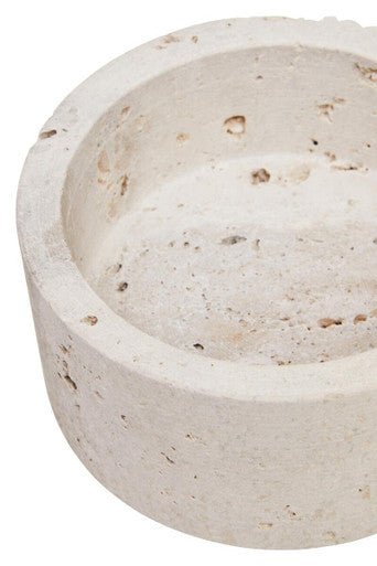 Tibor Travertine Round Trinket Box