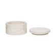 Tibor Travertine Round Trinket Box