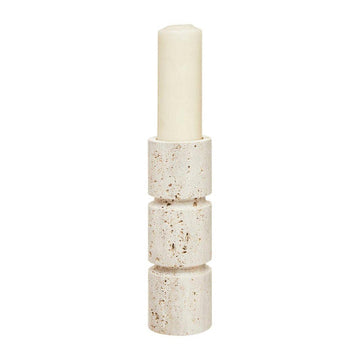 Tibor Travertine Small Candle Holder