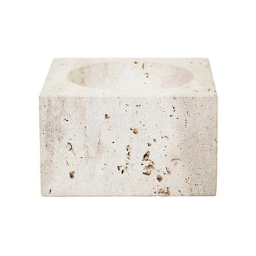 Tibor Travertine Square Decorative Bowl