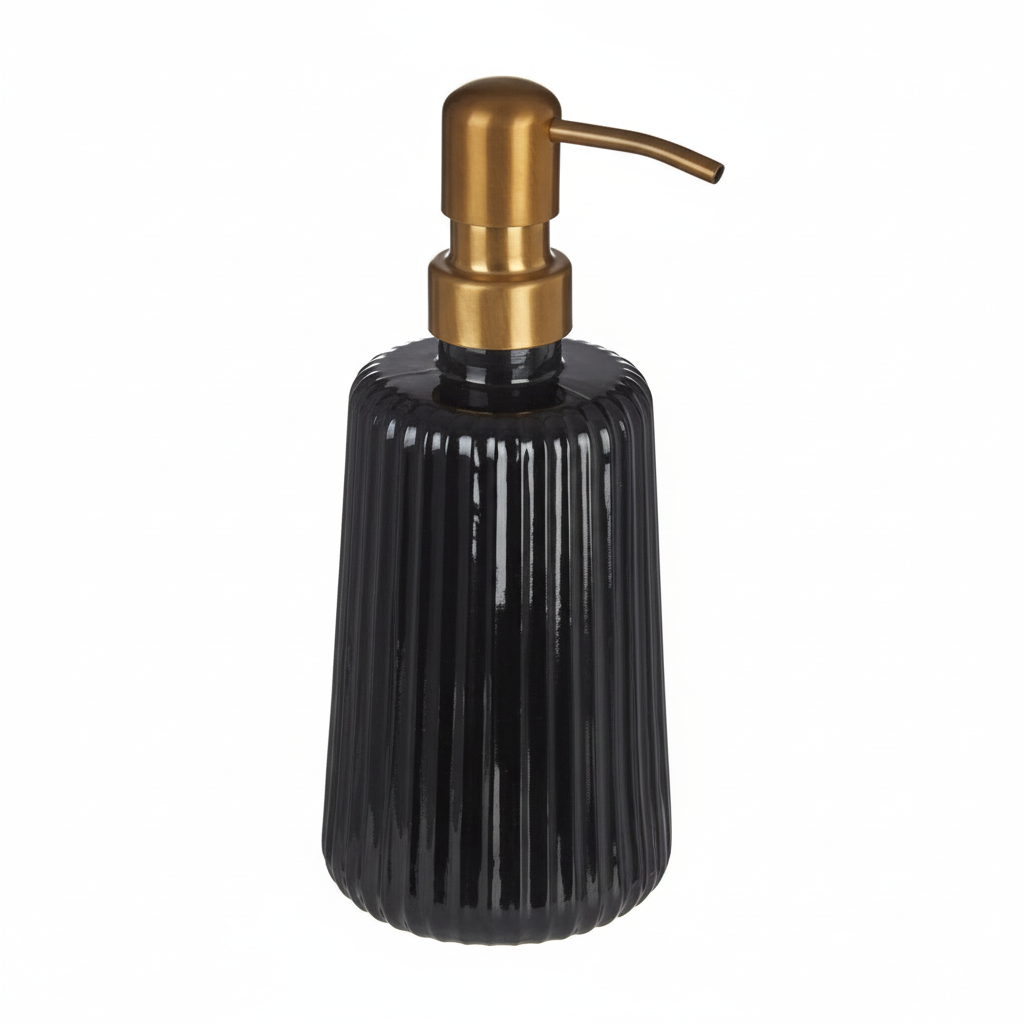 Ticino Brittany Black Glass Lotion Dispenser