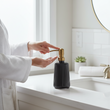 Ticino Brittany Black Glass Lotion Dispenser
