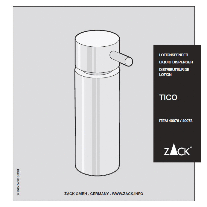 Tico Polished Stainless Steel 12.5 cm Soap Dispenser 40078