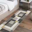 Tokyo Geo Blocks Ochre/Grey Rug