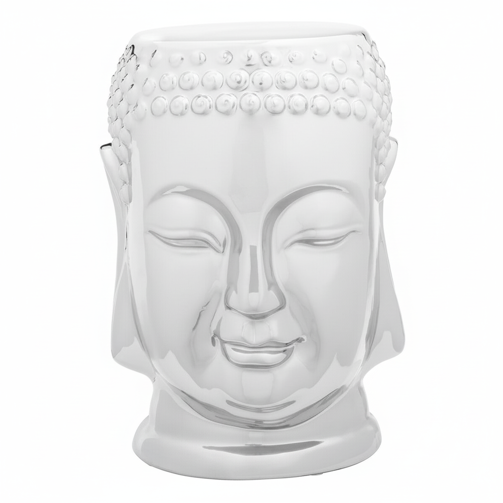 Torcello Complements Silver Buddha Ceramic Side Table