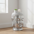 Torcello Complements Silver Buddha Ceramic Side Table