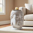 Torcello Complements Silver Buddha Ceramic Side Table