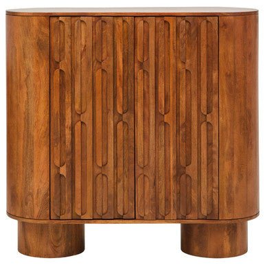 Torcino Two Door Brown Mango Wood Cabinet