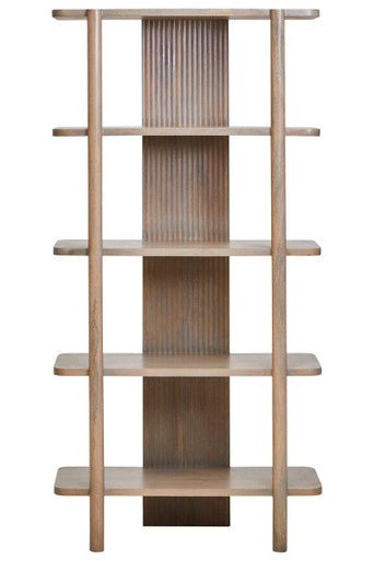 Torello 5 Tier Grey Mango Wood Shelf Unit