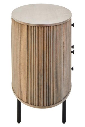 Torello Three Drawer Grey Mango Wood Sideboard