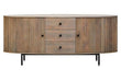 Torello Three Drawer Grey Mango Wood Sideboard