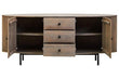 Torello Three Drawer Grey Mango Wood Sideboard