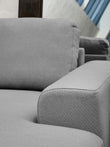 Toulon 3 Seat Grey Fabric Right Chaise Sofa