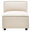 Toulouse Cream Fabric Armless Sofa.