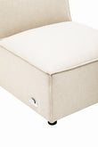 Toulouse Cream Fabric Armless Sofa.
