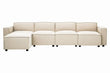Toulouse Cream Fabric Armless Sofa.