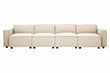 Toulouse Cream Fabric Armless Sofa.