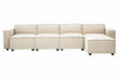Toulouse Cream Fabric Armless Sofa.