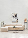 Toulouse Cream Fabric Left Arm Sofa