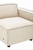 Toulouse Cream Fabric Left Arm Sofa