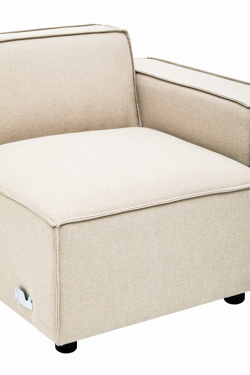 Toulouse Cream Fabric Left Arm Sofa