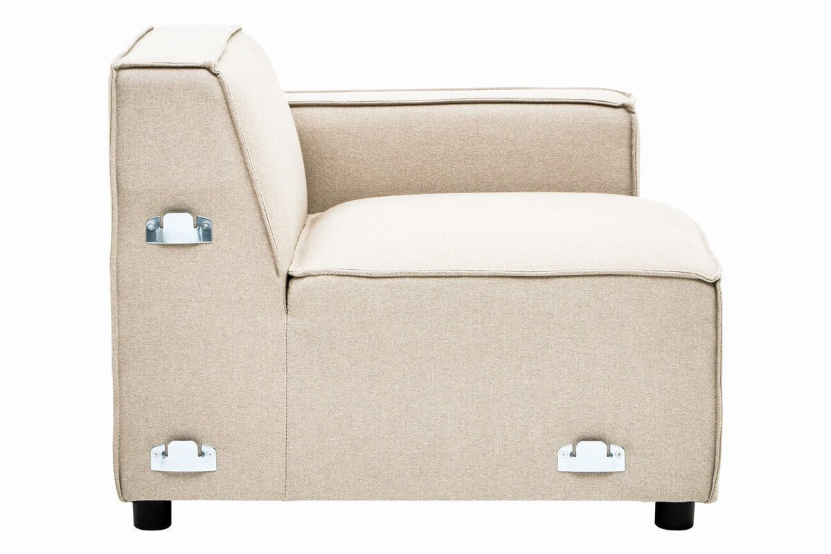 Toulouse Cream Fabric Left Arm Sofa