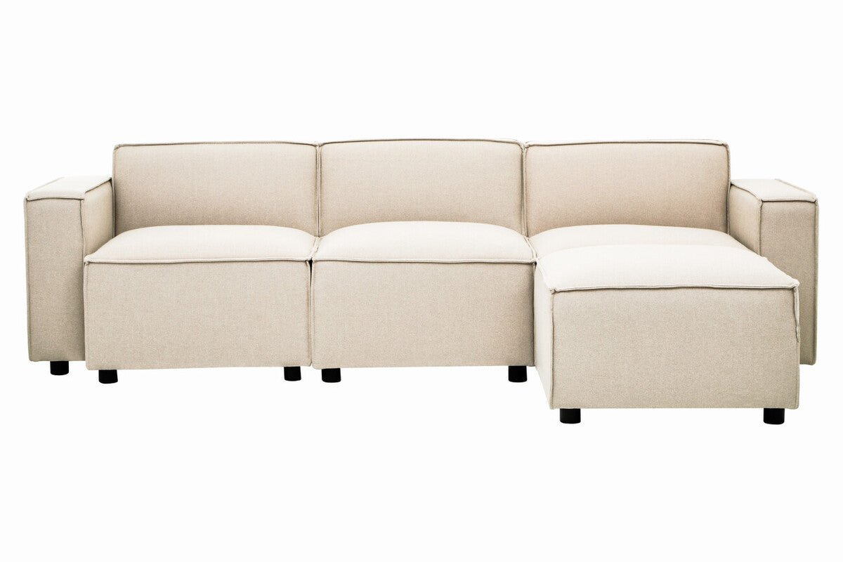 Toulouse Cream Fabric Left Arm Sofa