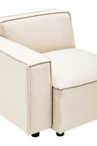Toulouse Cream Fabric Right Arm Sofa