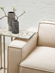 Toulouse Cream Fabric Right Arm Sofa