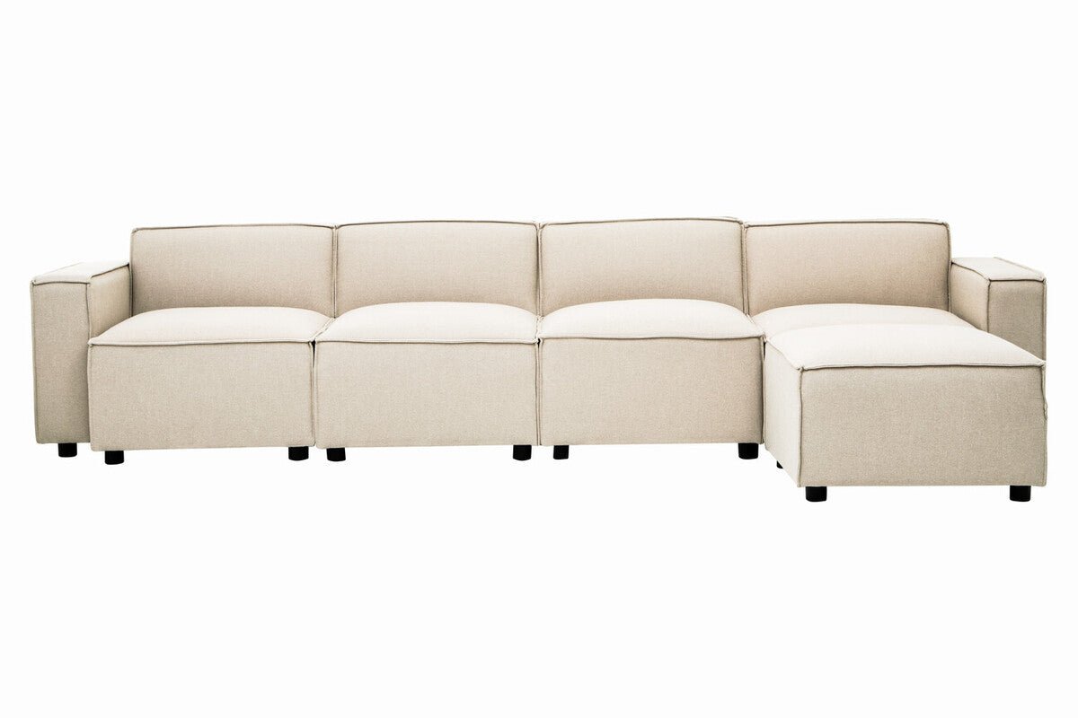 Toulouse Cream Fabric Right Arm Sofa