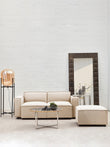 Toulouse Cream Fabric Sofa Ottoman