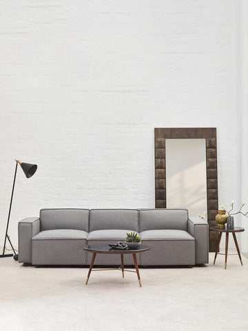 Toulouse Grey Fabric Armless Sofa