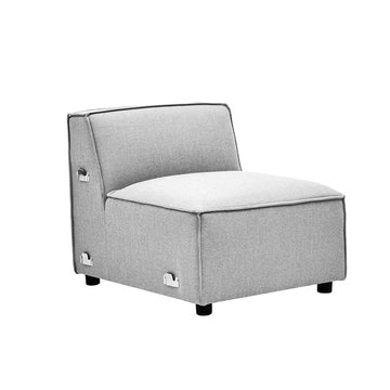 Toulouse Grey Fabric Armless Sofa