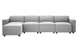 Toulouse Grey Fabric Armless Sofa